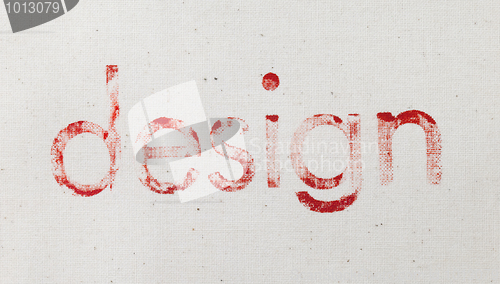 Image of design on canvas