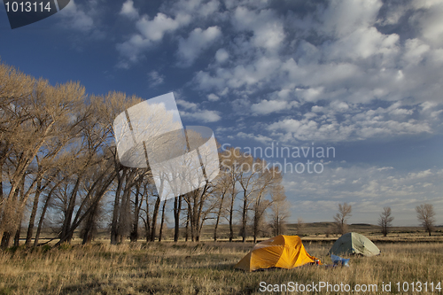 Image of spring camping in Wyoming