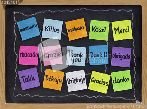 Image of Thank you in different languages