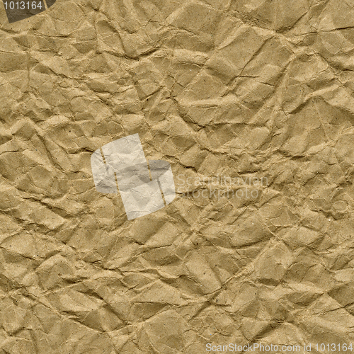 Image of crumpled brown packing paper texture