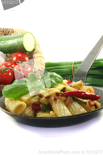 Image of Tortiglione with fiery chili and zucchini