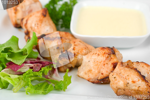 Image of Grilled chicken kebab