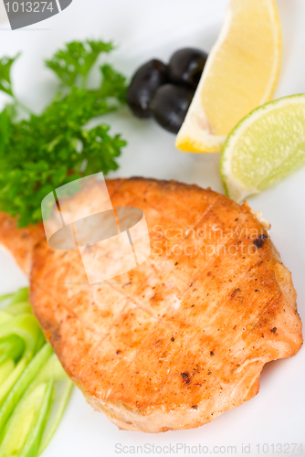 Image of Grilled salmon steak