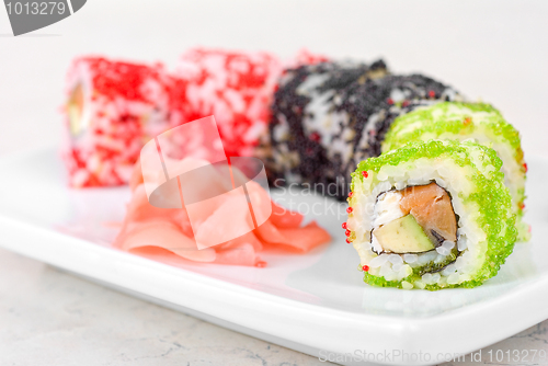 Image of sushi rolls