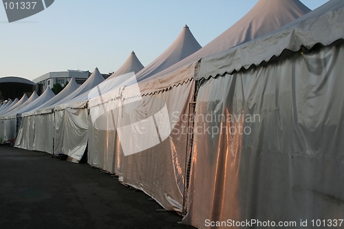 Image of Tents lined up in a row