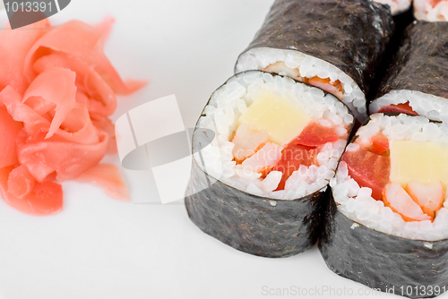 Image of sushi rolls