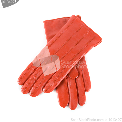Image of female leather gloves