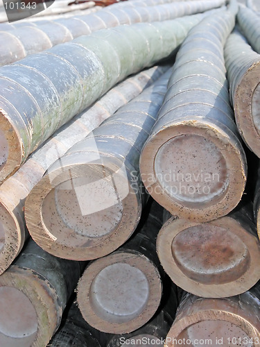 Image of Bamboo girders close-up