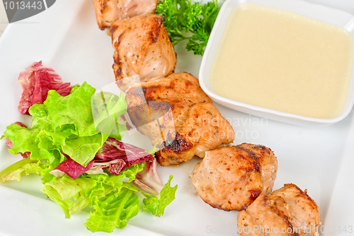 Image of Grilled chicken kebab