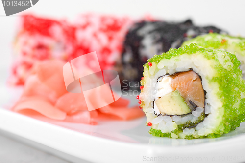 Image of sushi rolls