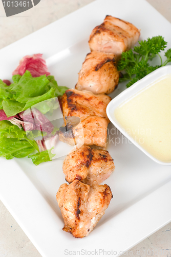 Image of Grilled chicken kebab