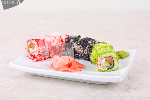 Image of sushi rolls