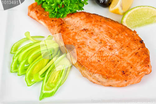 Image of Grilled salmon steak