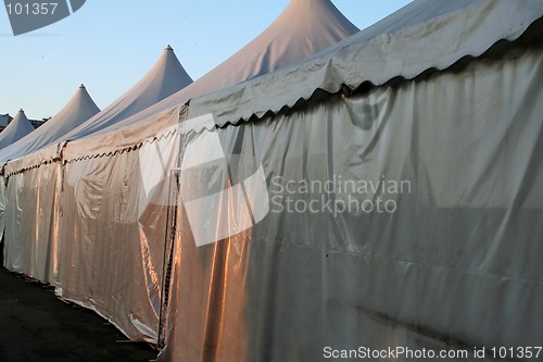 Image of Tents lined up in a row