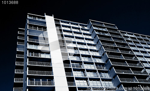 Image of highrise condominium tower with balconies