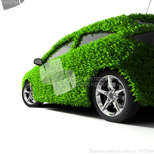 Image of The metaphor of the green eco-friendly car