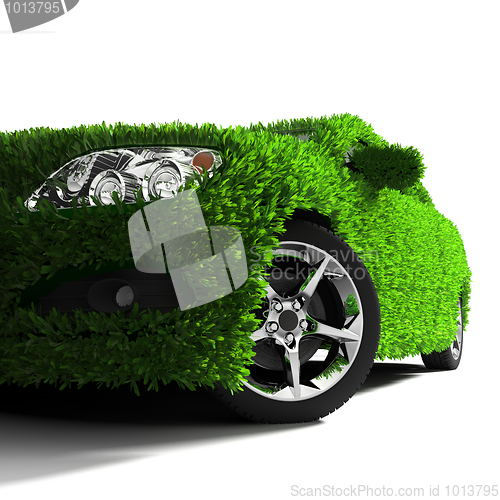 Image of The metaphor of the green eco-friendly car