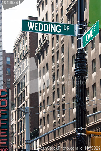 Image of Wedding Love Street Signs