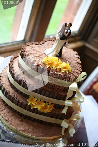 Image of chocolate wedding cake