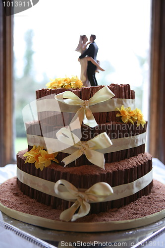 Image of chocolate wedding cake