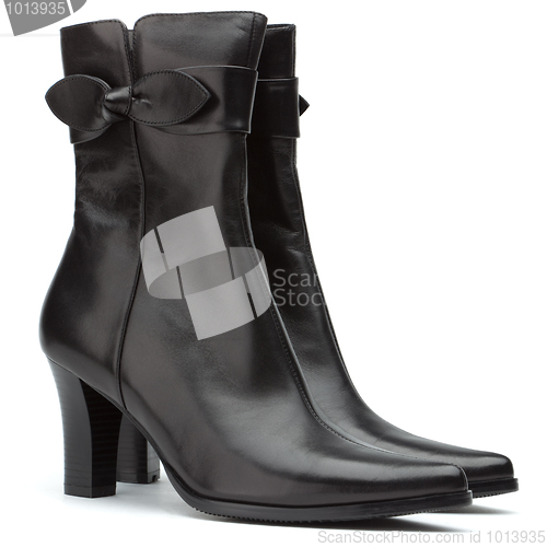 Image of Ladies short black boots