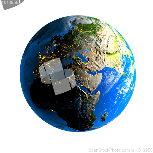 Image of Earth. Day and night.