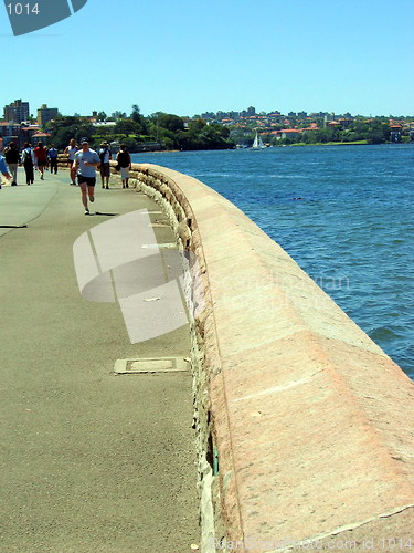 Image of Walking at Sydney's waterfront. Australia