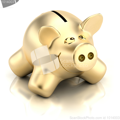 Image of Golden piggy bank