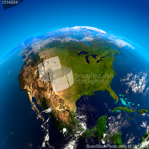 Image of North America from space