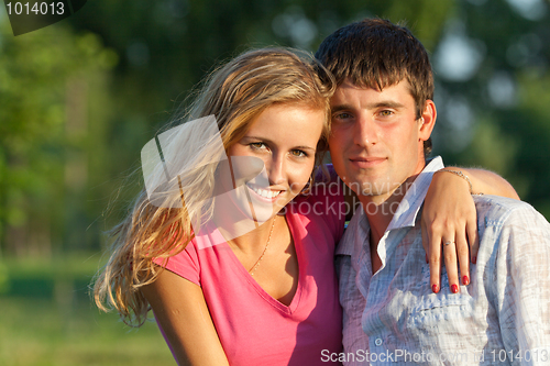 Image of A couple of lovers in the park