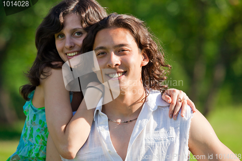 Image of A couple of lovers in the park