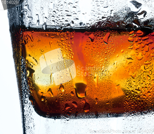 Image of Closeup misted glass of whiskey