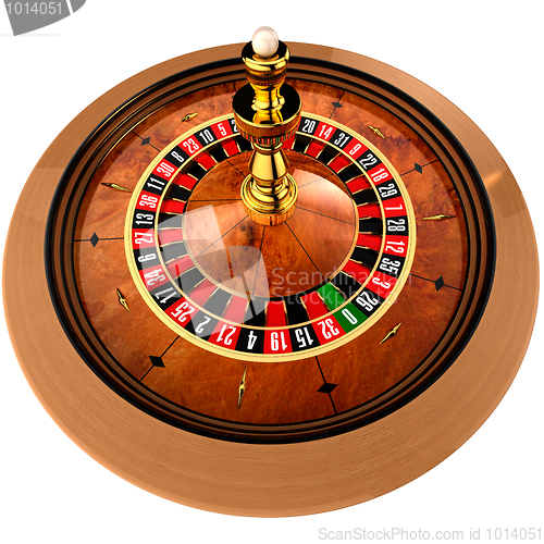 Image of Casino Roulette on white