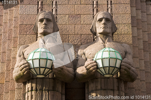 Image of Helsinki Central Railway Station. Detail