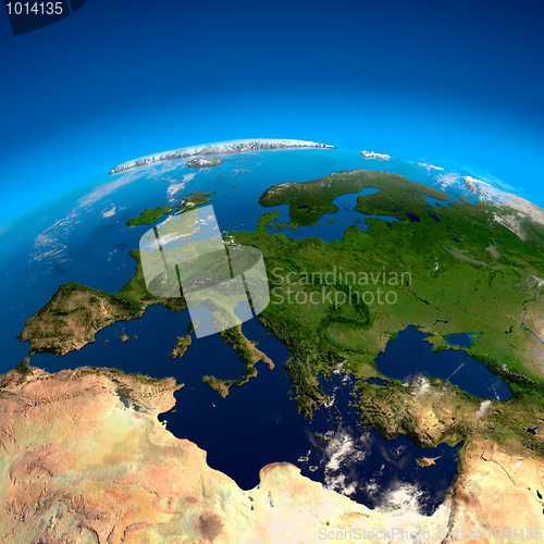 Image of View on Europe from a height of satellites