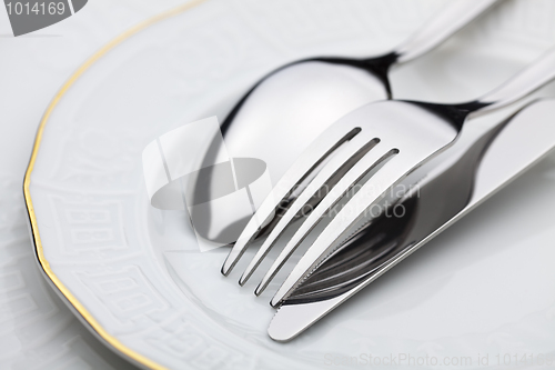 Image of Knife, fork and spoon