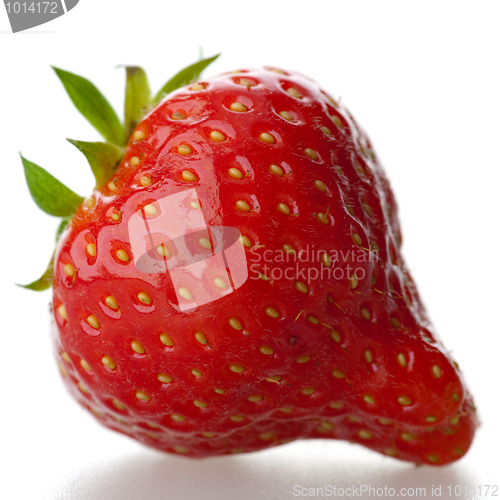 Image of A red strawberry, isolated on a white background