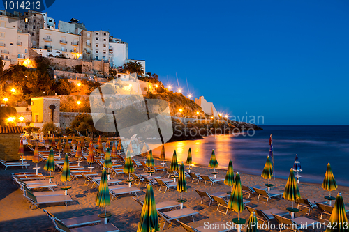 Image of Evening view of the Italian city of Sperlonga