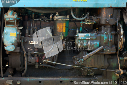 Image of Old tractor engine