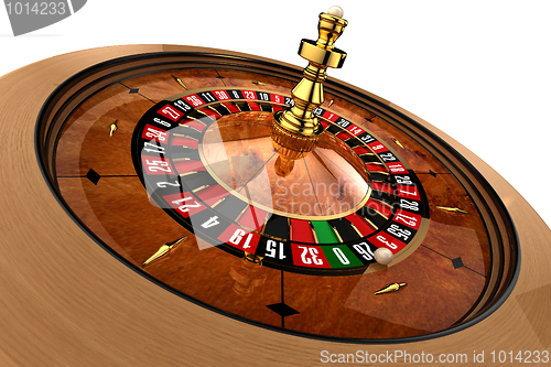 Image of Casino Roulette on white