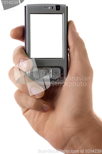 Image of Mobile phone in hand