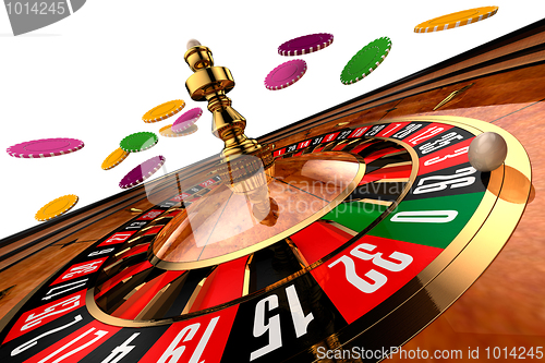 Image of Casino Roulette on white