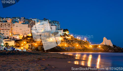 Image of Evening view of the Italian city of Sperlonga