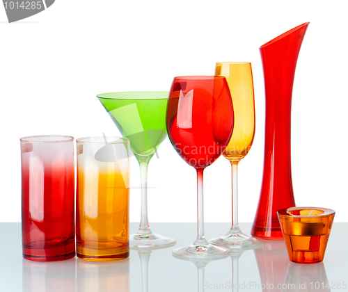 Image of Some glasses on white background