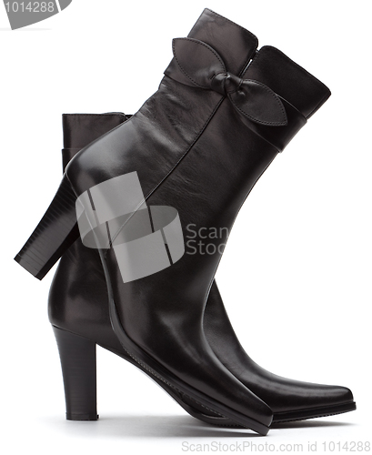 Image of Ladies short black boots