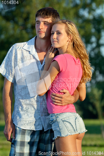 Image of A couple of young people in the park