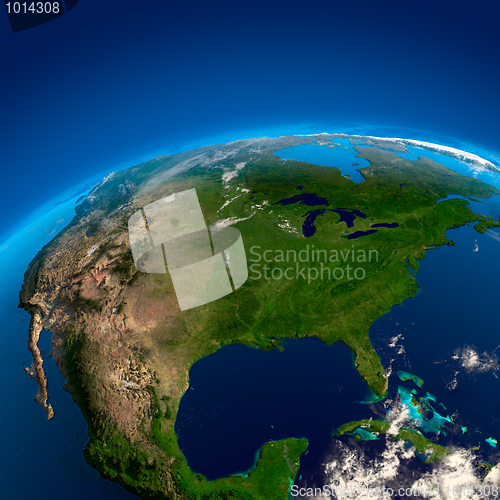 Image of North America, the view from the satellites