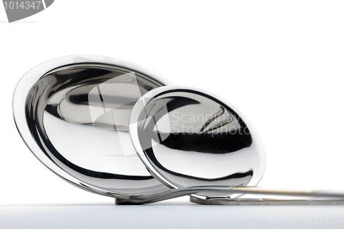 Image of Two chrome-plated ladles