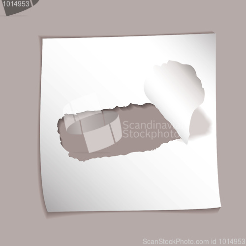 Image of paper element torn hole