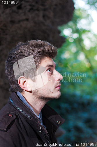 Image of Portrait of a handsome man in profile